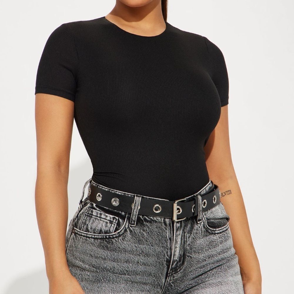 Ribbed crew neck top - Picture 5 of 5